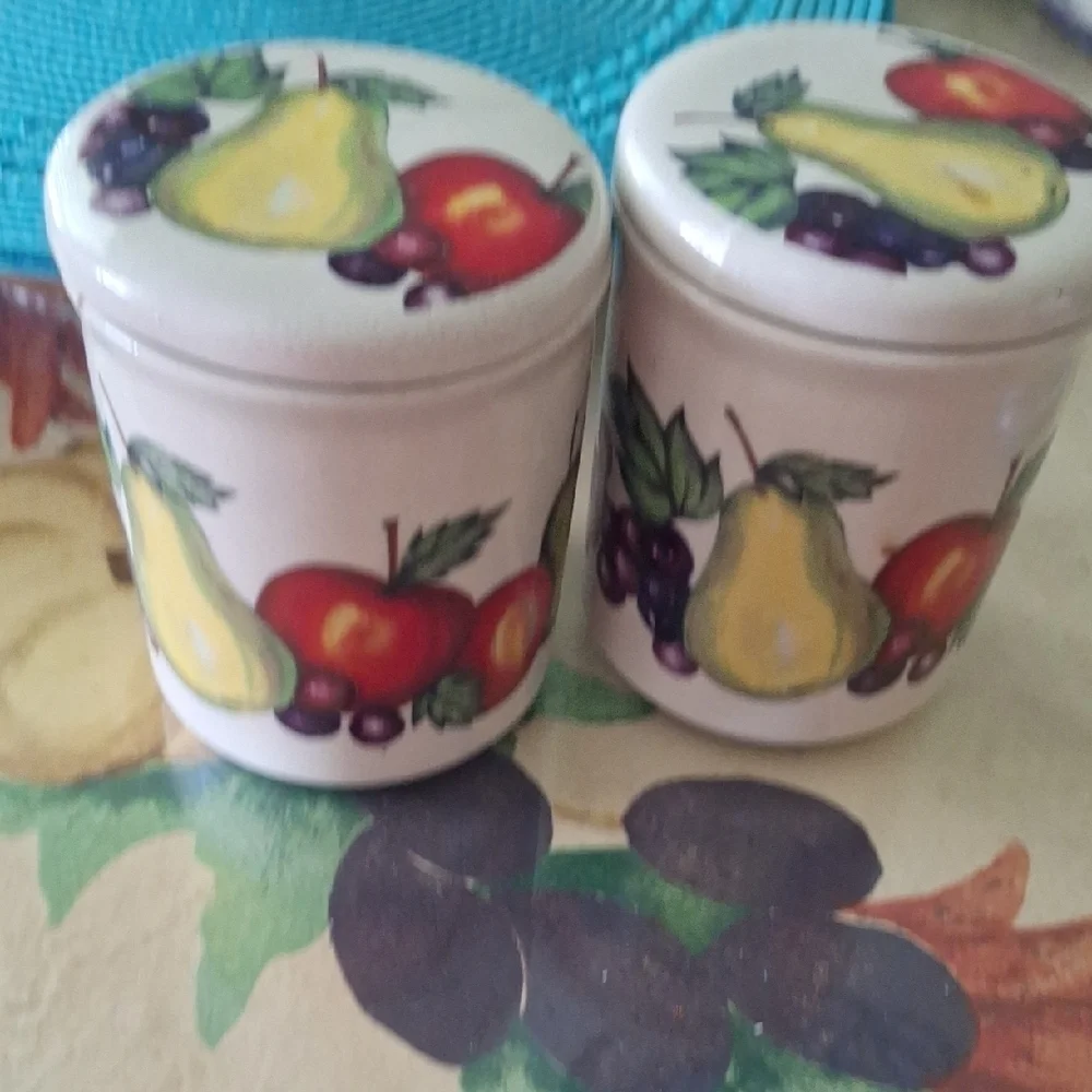 Fruit Pattern Ceramic Canisters